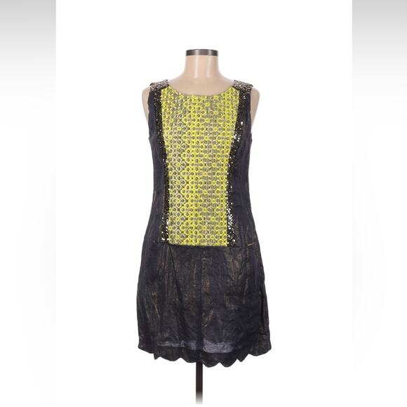 4G fancey by Gizia drop waist embroidery and sequins shift dress, 38 or US 8 - Picture 1 of 11